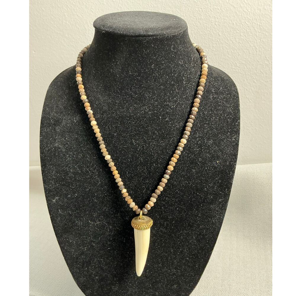 Beaded Dentalium Necklace‎